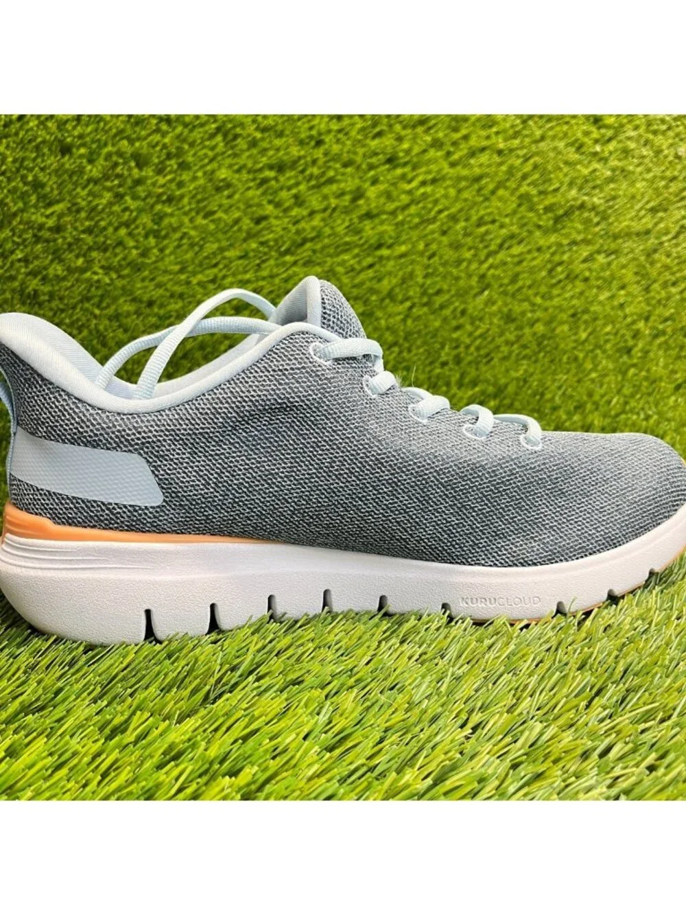 Kuru Flex Via Womens Size 10.5 Blue White Orange Athletic Running Shoes Sneakers